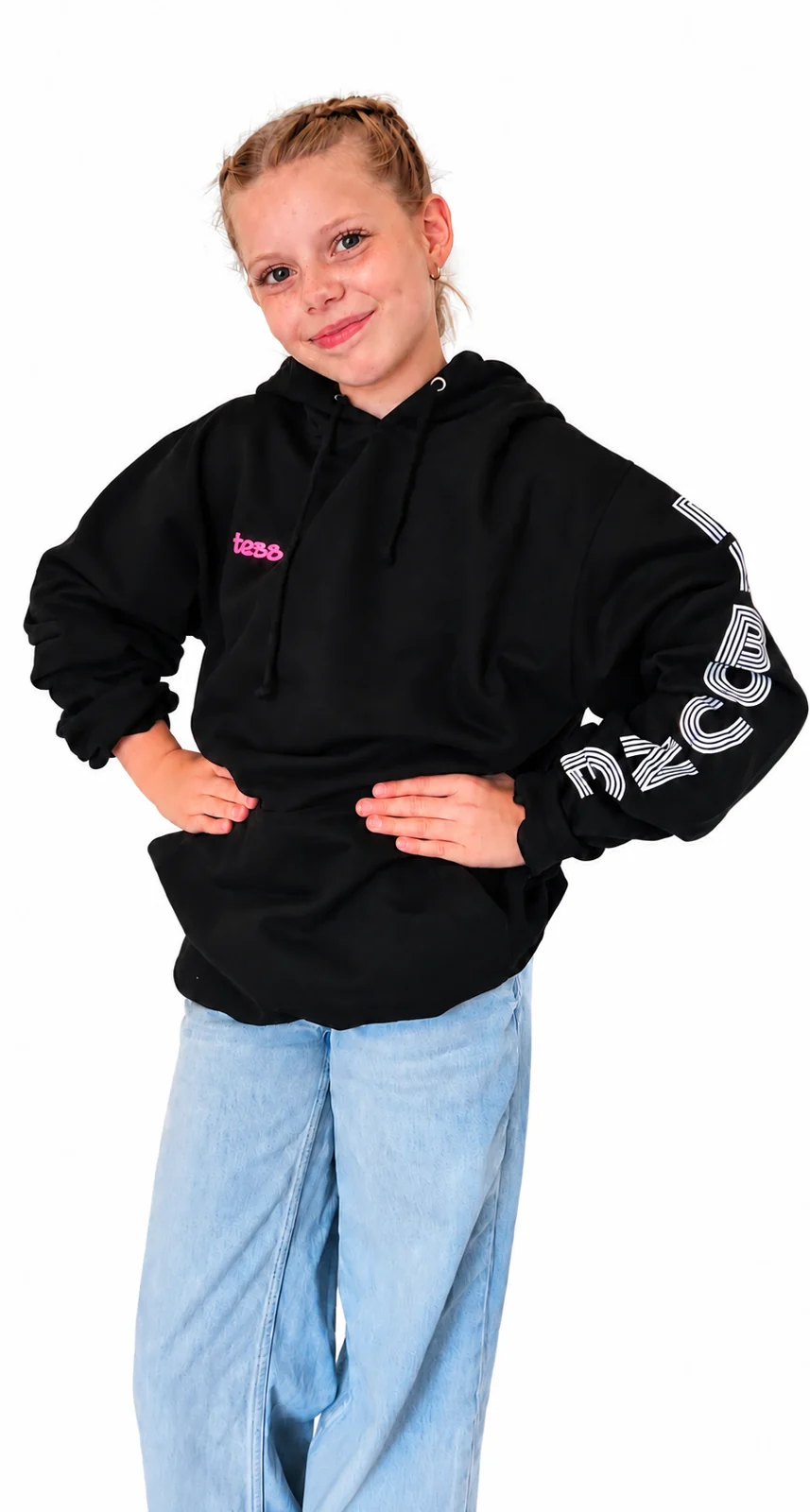 Zwarte Rebounce hoodie met persoonlijke naam