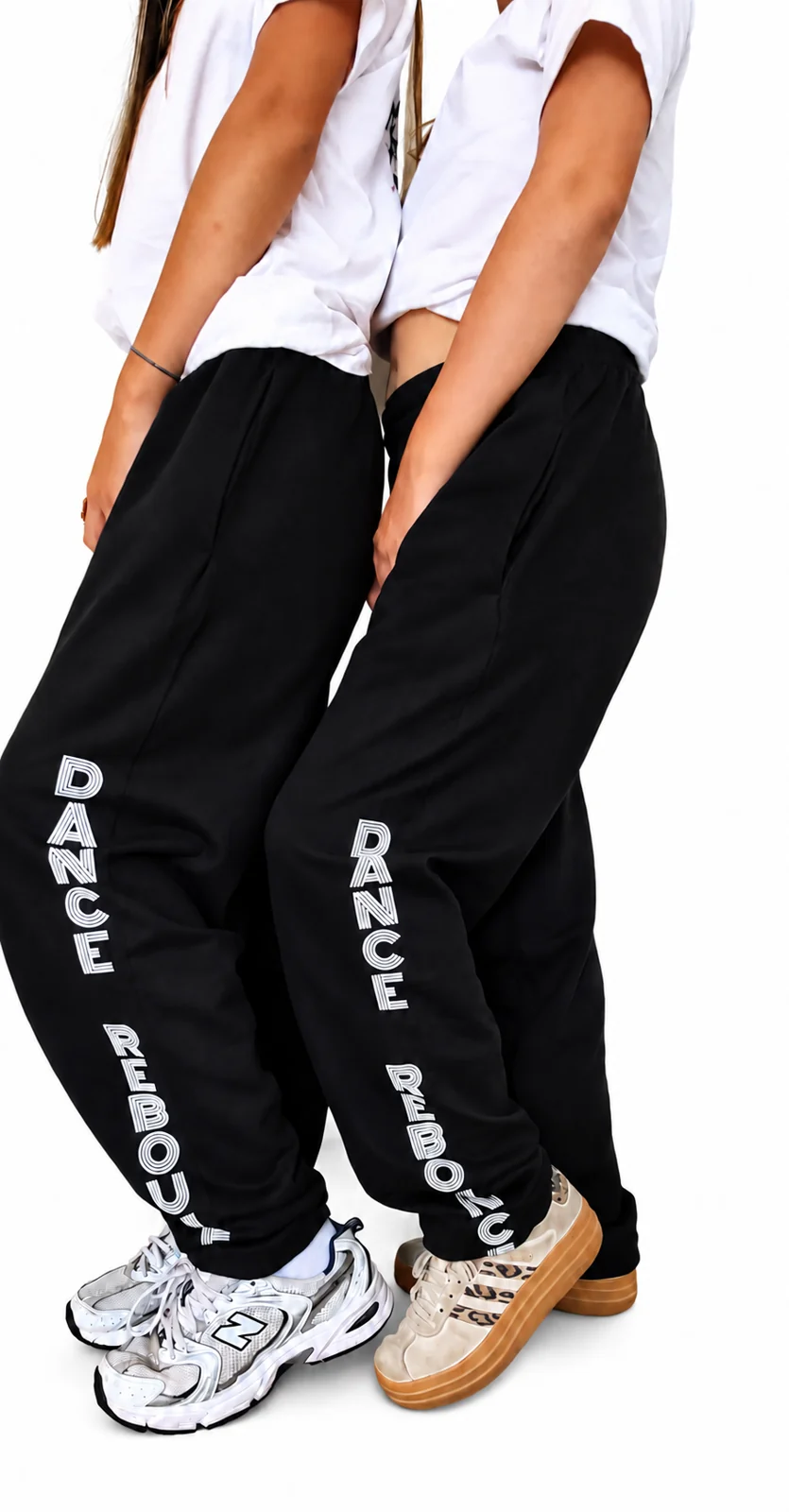 Zwarte joggingbroeken met Dance Rebounce opdruk